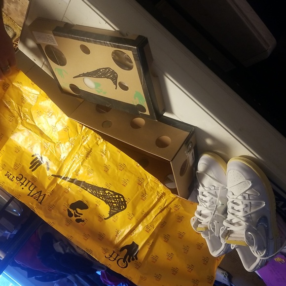 Off-White Nike Dunk Low Lot 1 of 50 M9.5/W11 features white canvas upper white - Picture 6 of 17